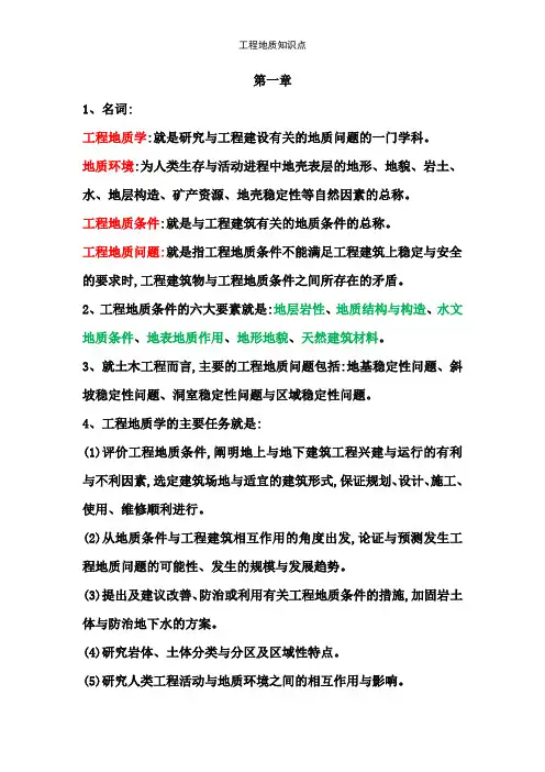 工程地质知识点