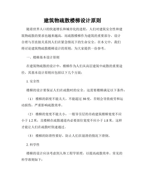 建筑物疏散楼梯设计原则