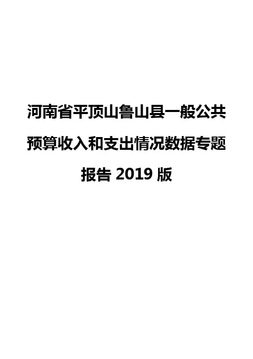 河南省平顶山鲁山县一般公共预算收入和支出情况数据专题报告2019版