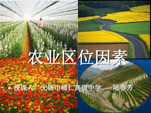 鲁教版高中地理必修二第三单元第1节《农业生产与地理环境》课件(共52张PPT)