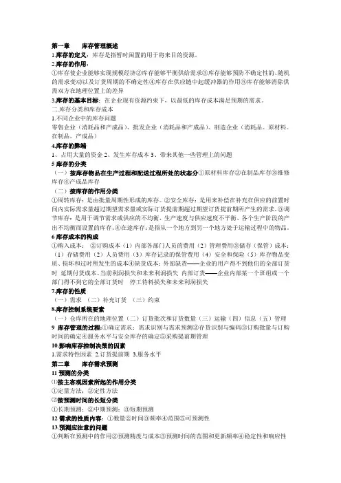 库存管理考纲物流职业经理资格证考试(CPLM)