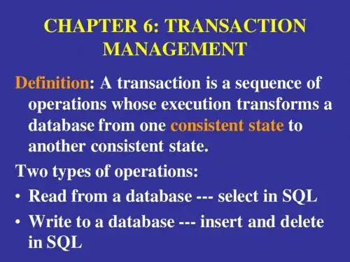 TRANSACTION MANAGEMENT