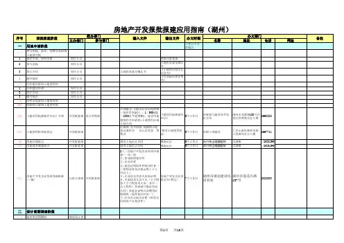 房地产开发报批报建应用指南(湖州)