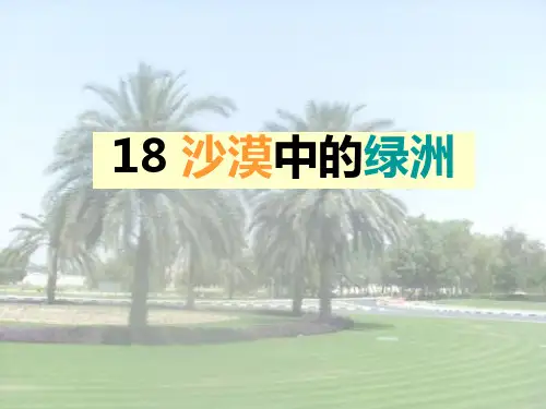 沙漠中的绿洲课件.