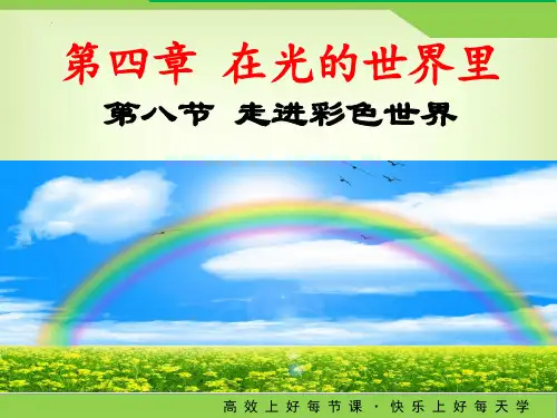 教科版八年级物理上册课件4.8走进彩色世界