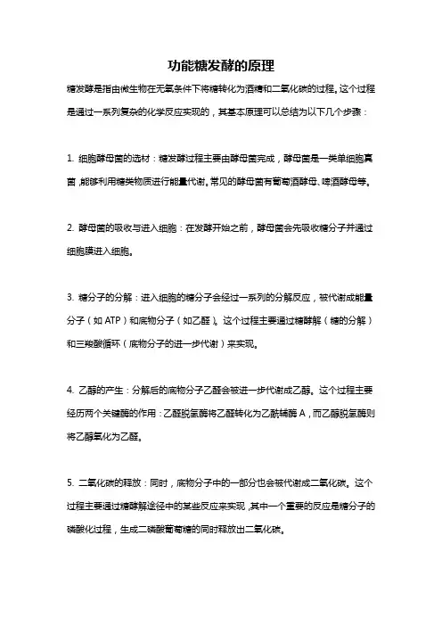 功能糖发酵的原理