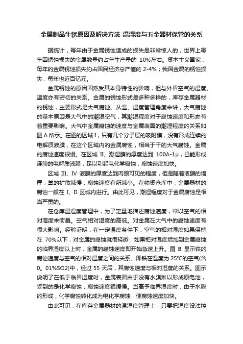 金属制品生锈原因及解决方法-温湿度与五金器材保管的关系