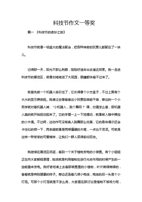 科技节作文一等奖
