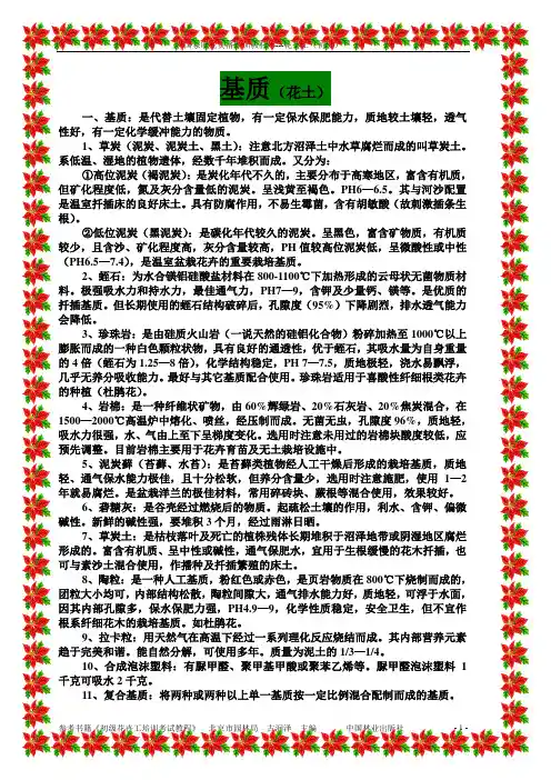 花卉基质与肥料