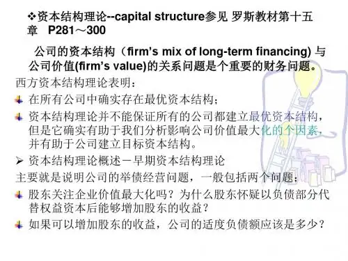 6.资本结构理论和决策解析