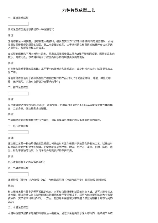 六种特殊成型工艺