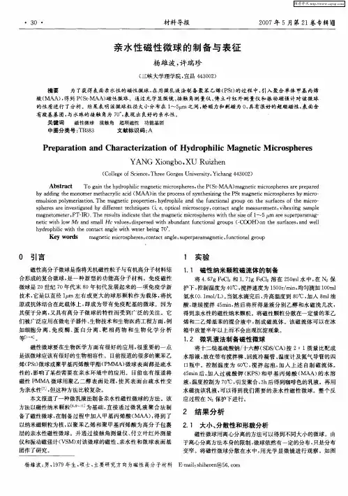 亲水性磁性微球的制备与表征