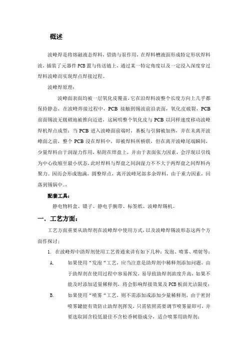 波峰焊基本工艺作业流程说明