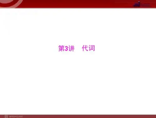 语法知识第3讲代词