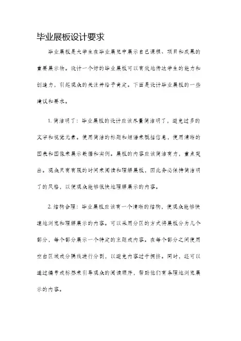 毕业展板设计要求