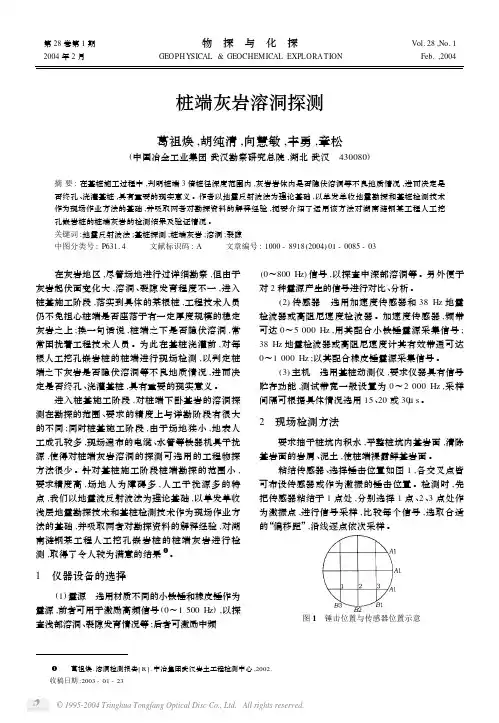 桩端灰岩溶洞探测