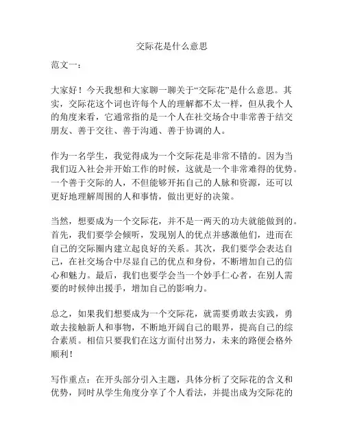 交际花是什么意思