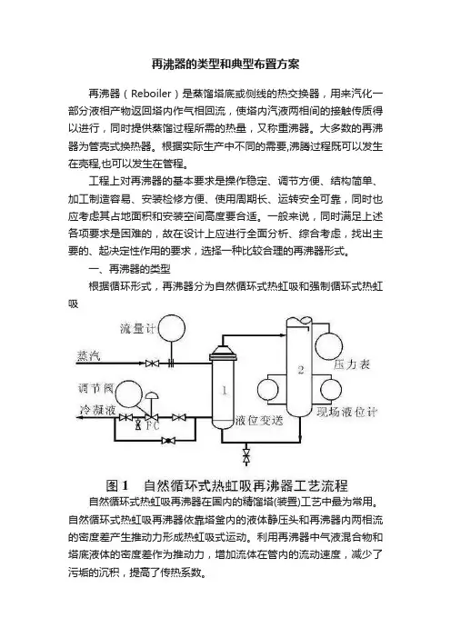 再沸器的类型和典型布置方案