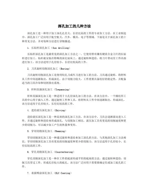 深孔加工的几种方法