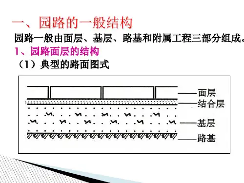 园林工程2—3节园路的结构与铺装类型详解