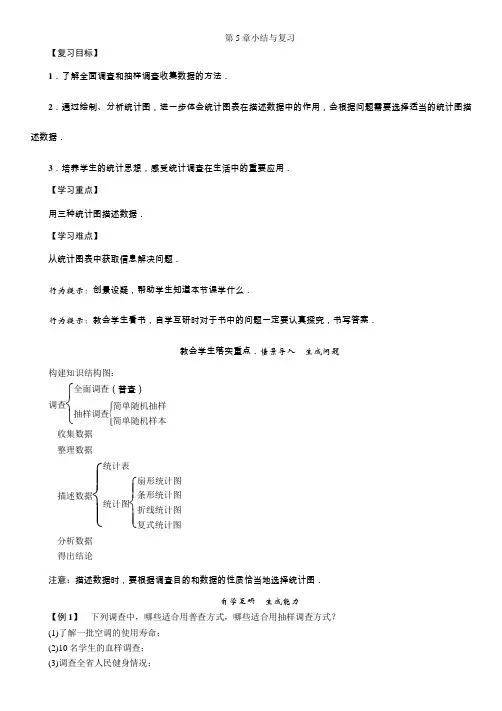 数据的收集与统计图 小结与复习