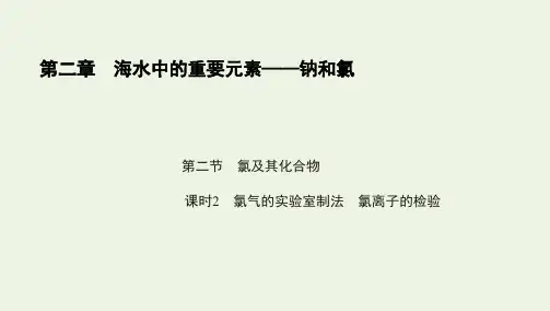 新教材高中化学第二章钠和氯第二节课时2氯气的实验室制法氯离子的检验课件新人教版必修第一册ppt