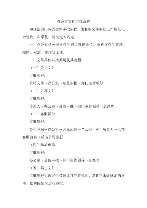 办公室文件审批流程