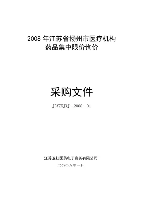 采购文件含采购目录格式药品挂网招标采
