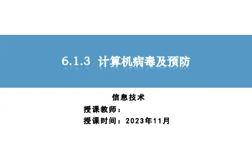 计算机病毒及预防