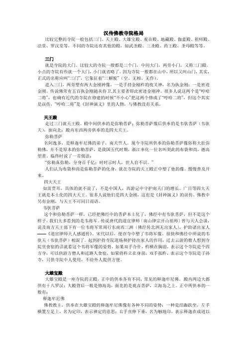 汉传佛教寺院格局