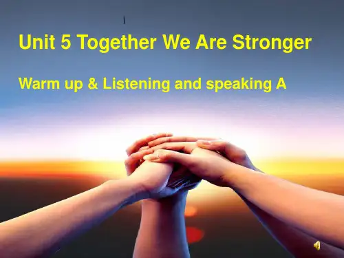 together we are stronger