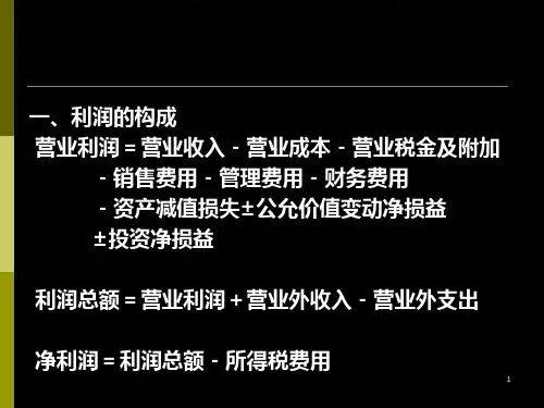 利润001ppt课件培训资料