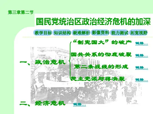 国民党统治区政治经济危机的加深014531朱小荣(2019年8月整理)