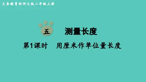 西师大版数学二年级上册用厘米作单位量长度课件(共21张)