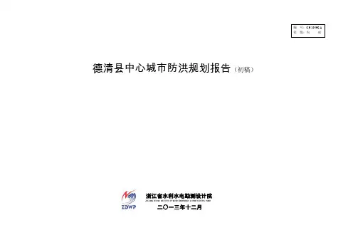 德清中心城区防洪规划(初稿)