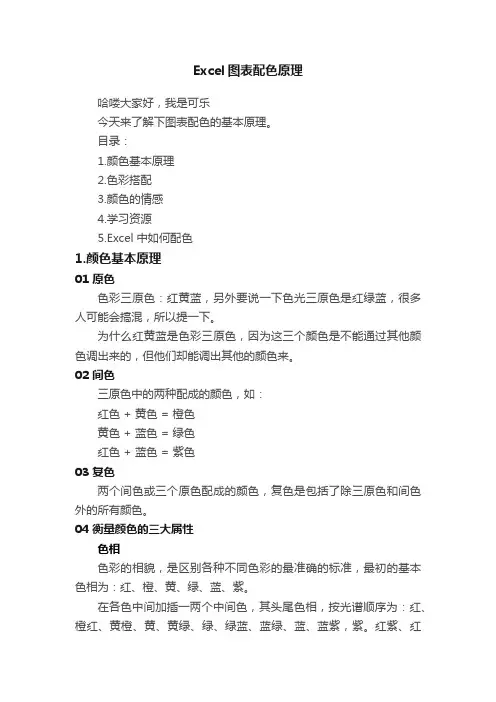 Excel图表配色原理