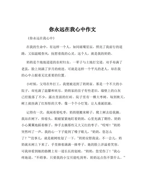 你永远在我心中作文
