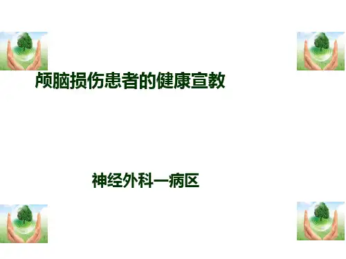 颅脑损伤患者健康宣教ppt课件