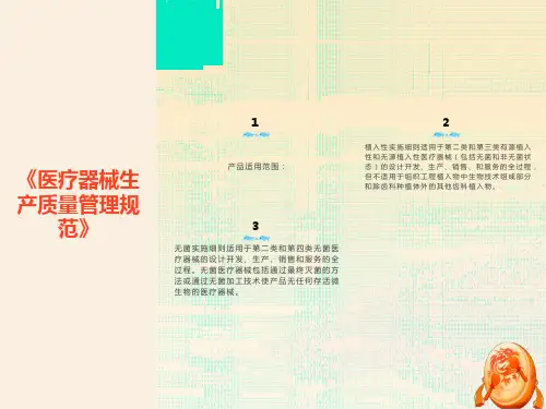 医疗器械生产质量管理规范