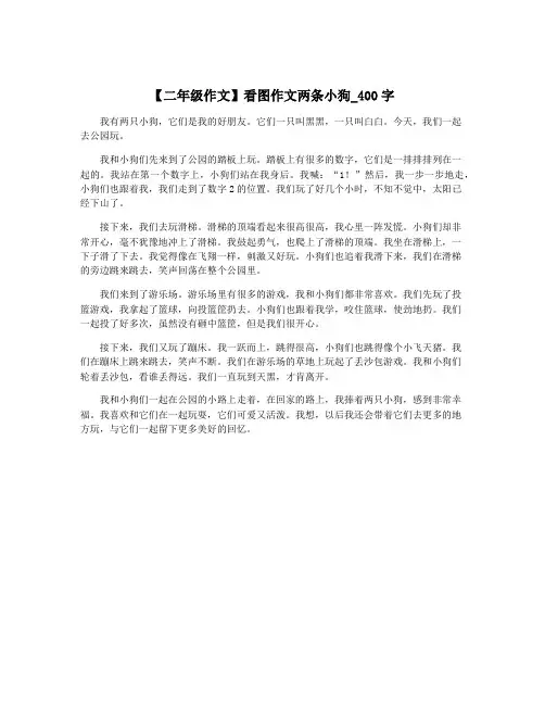 【二年级作文】看图作文两条小狗_400字