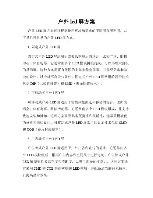 户外led屏方案