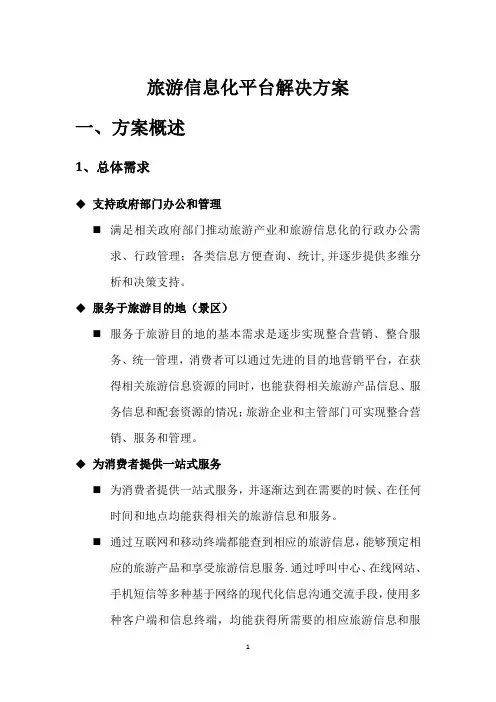 旅游信息化平台方案