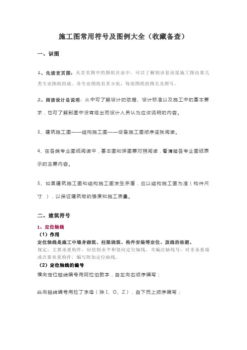 施工图常用符号及图例大全(收藏备查)