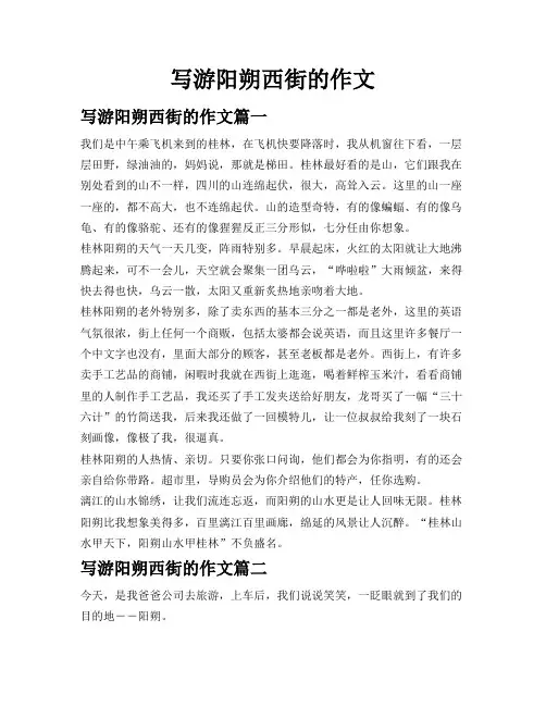写游阳朔西街的作文