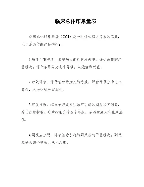 临床总体印象量表