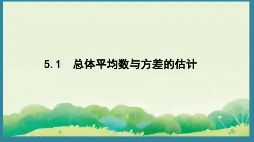 5.1 总体平均数与方差的估计 (课件)2024-2025湘教版 数学九年级上册