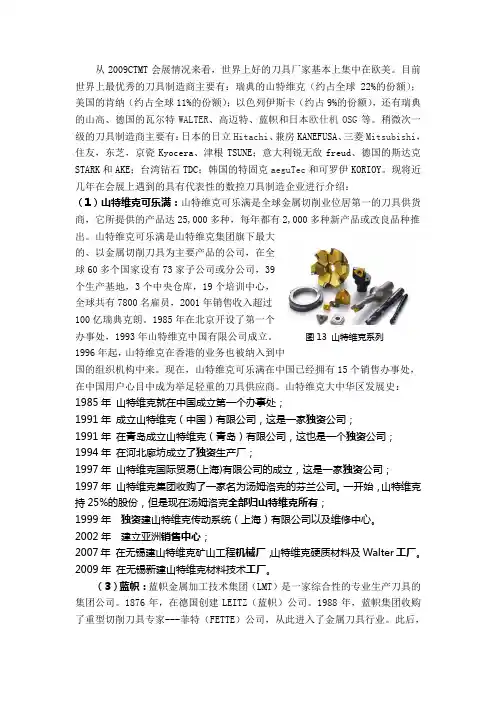 世界知名刀具企业介绍