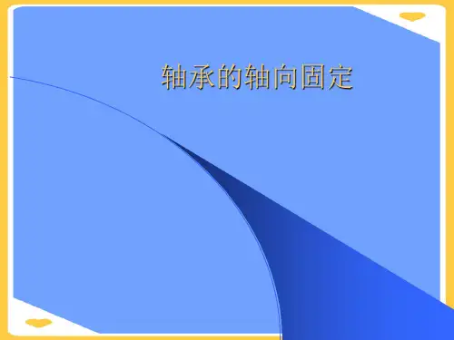 轴承的轴向固定.正式版PPT文档