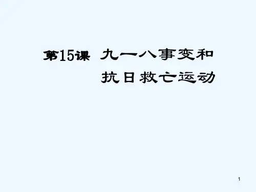 九一八事变和抗日救亡运动-PPT课件