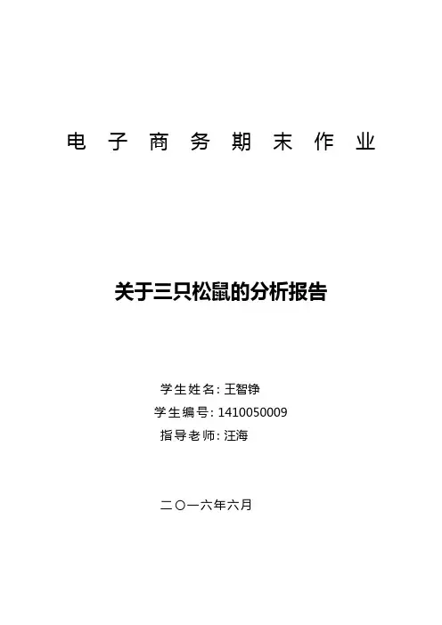 “三只松鼠”分析报告报告材料报告材料材料